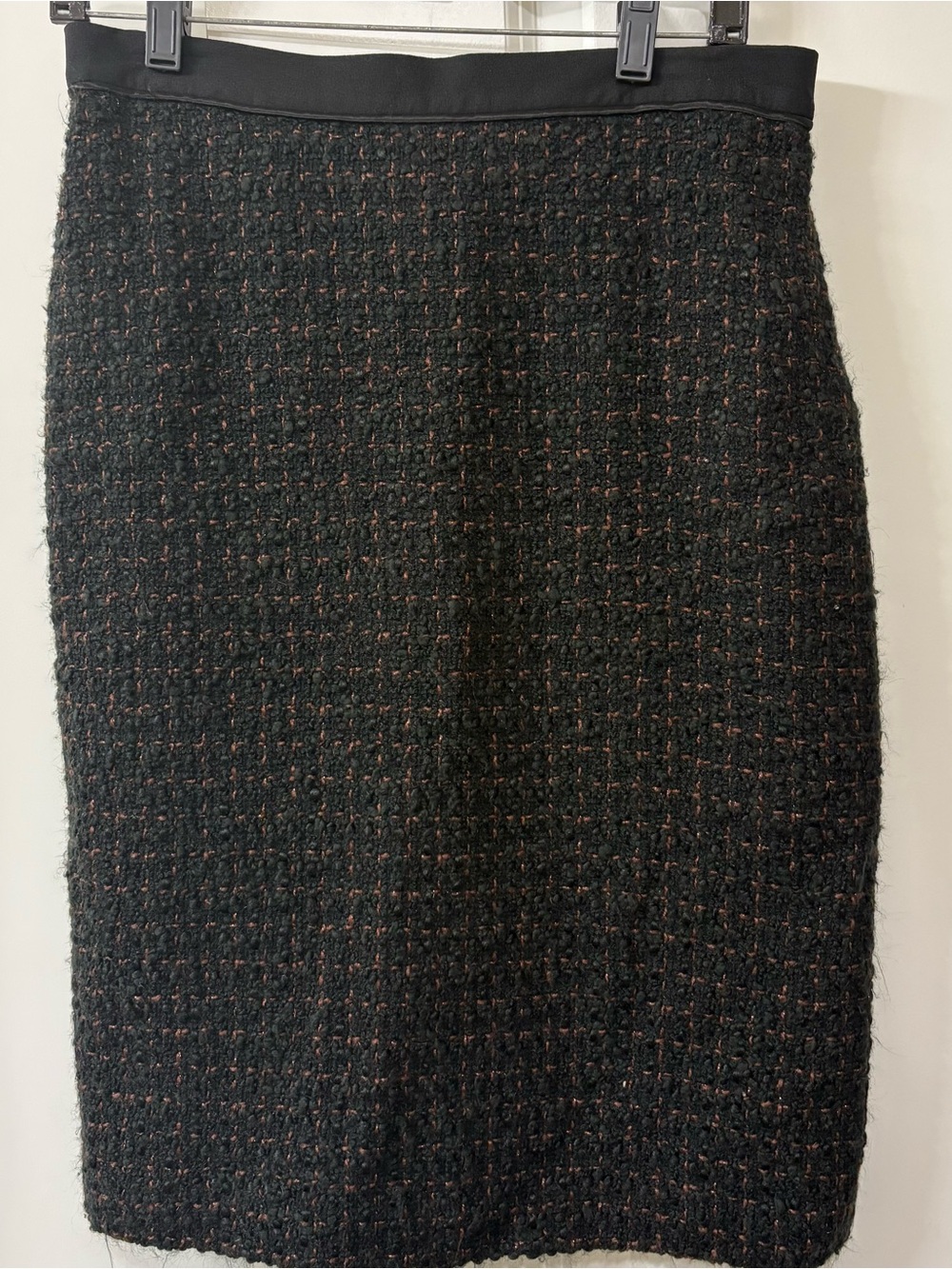 Grace Dane Lewis Pencil Skirt Size 8 Wool Blend Black And Brown Fall Office
